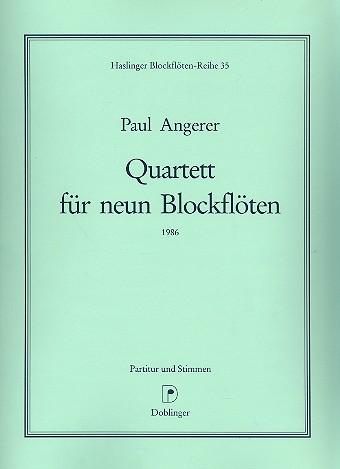 Quartett Fuer 9 Blockflöten  1986