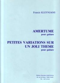 Amertume &  Petites Variations sur un joli theme