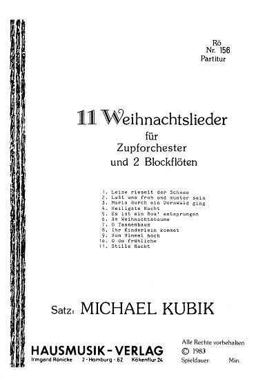 11 Weihnachtslieder