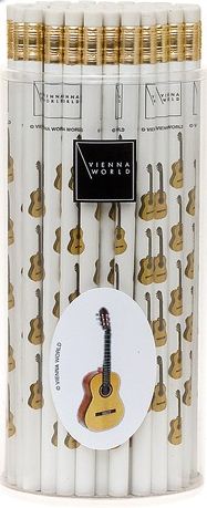 Bleistift weiß mit klassischen Gitarren
