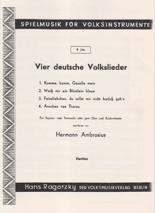 4 deutsche Volkslieder