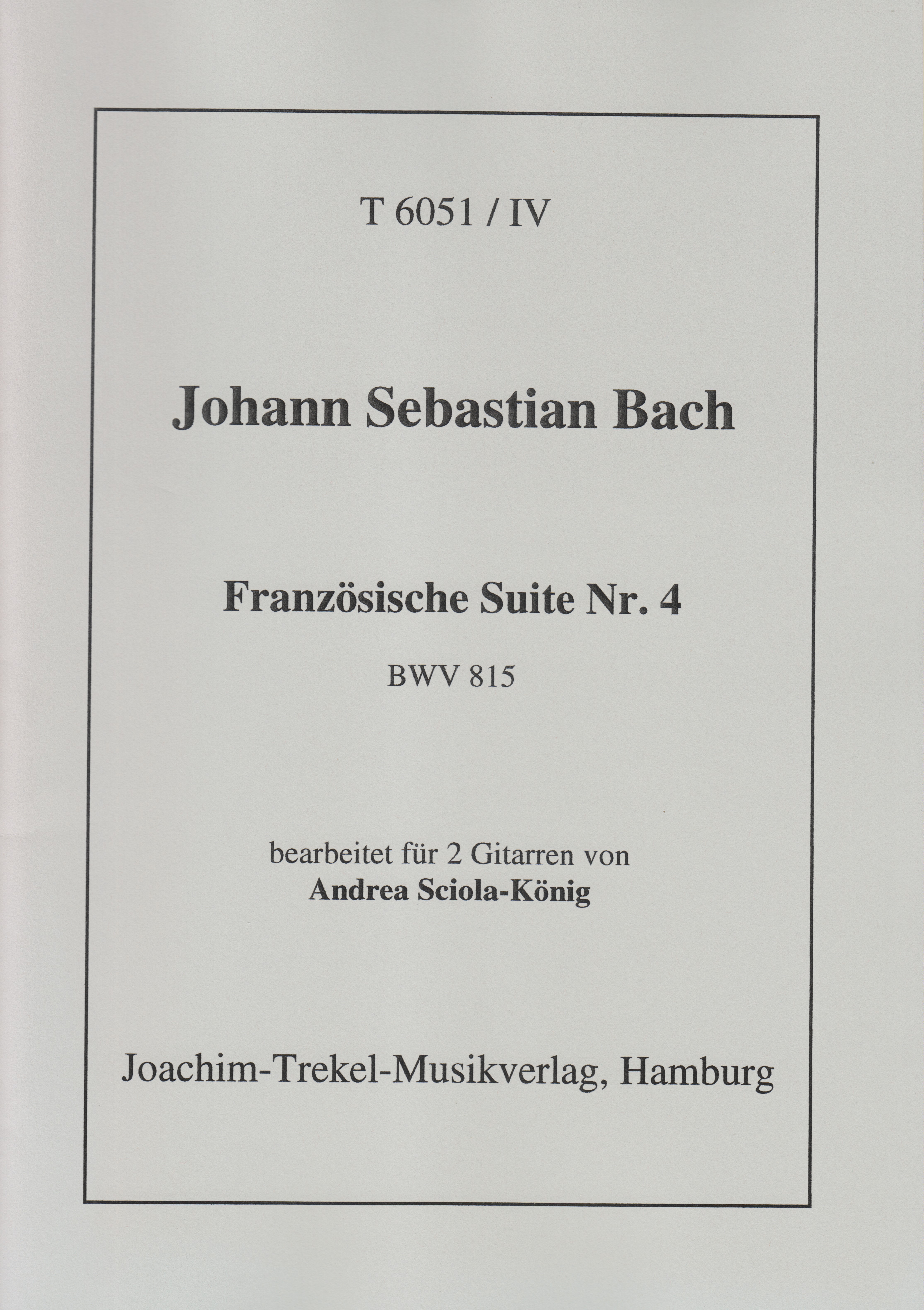 Französische Suite Nr. 4 BWV 815
