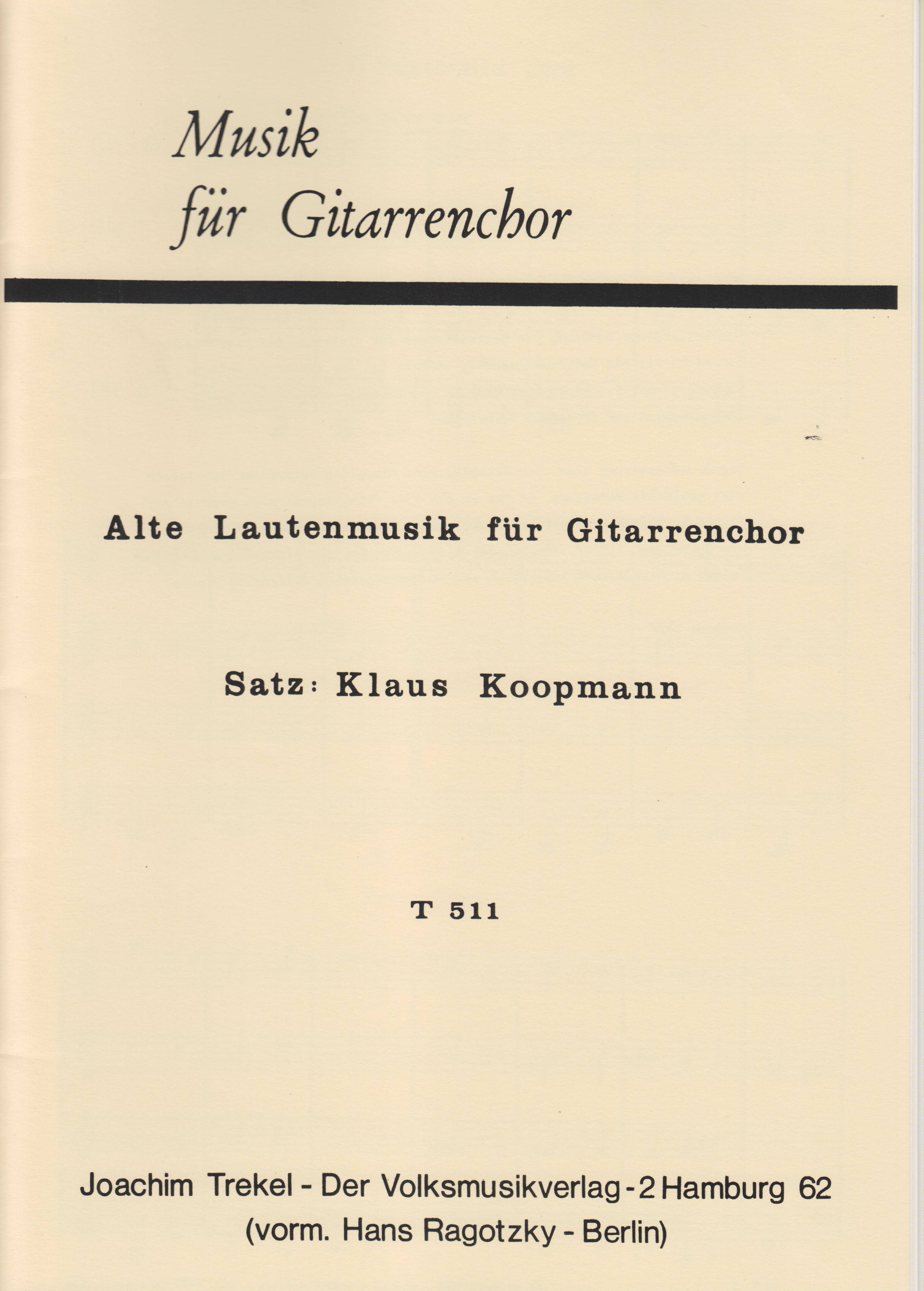 Alte Lautenmusik