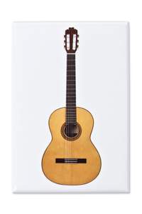 Magnet klassische Gitarre auf weißem Grund