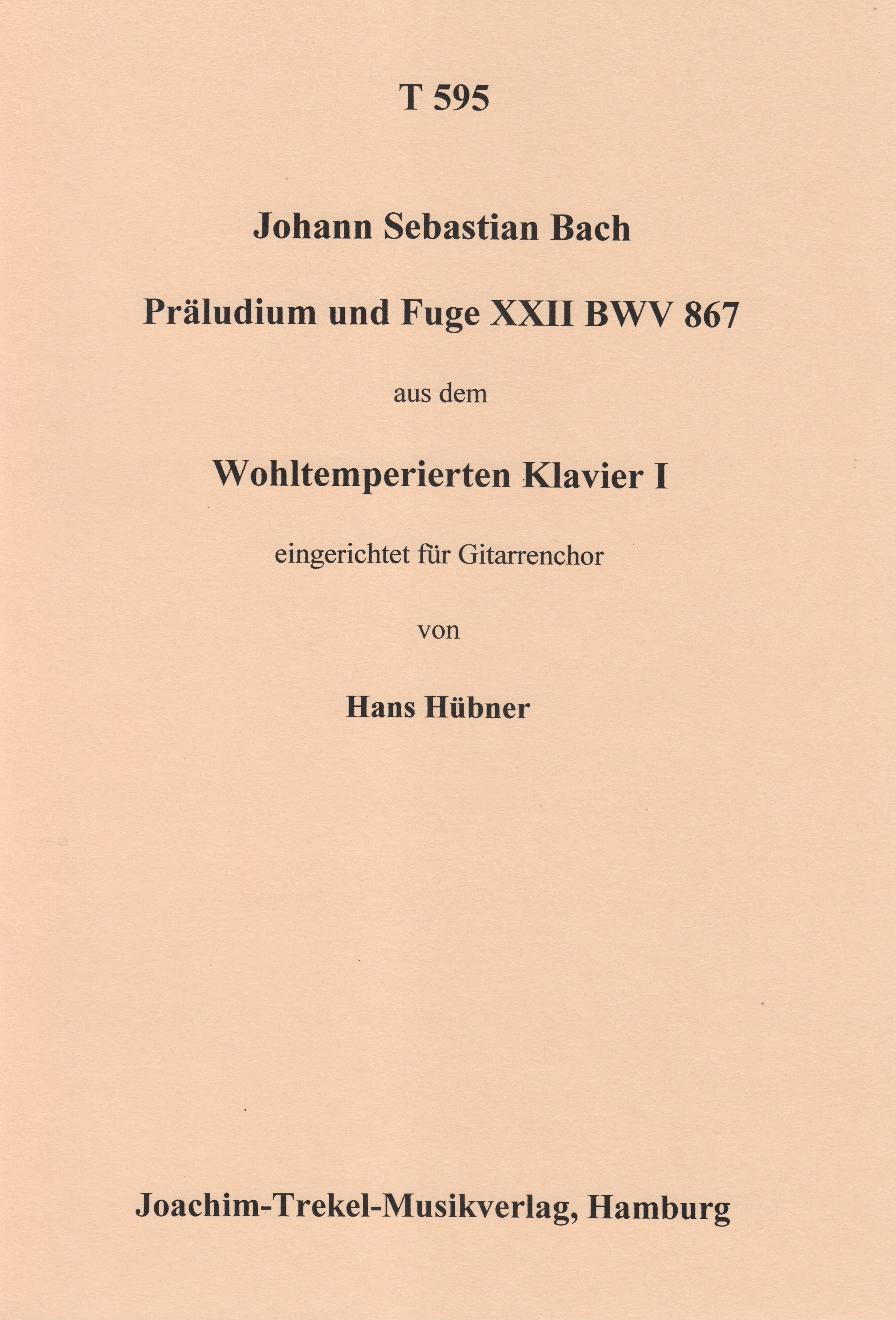 Präludium und Fuge XXII BWV 867