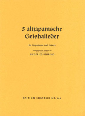 5 altjapanische Geishalieder