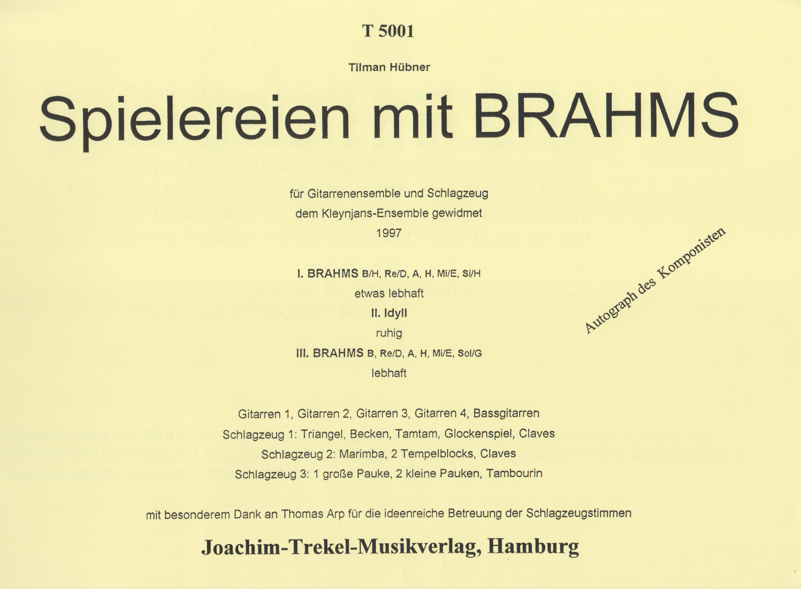 Spielereien mit Brahms