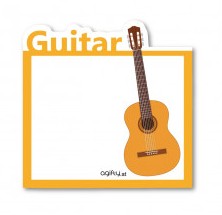 Haftnotizblock Gitarre
